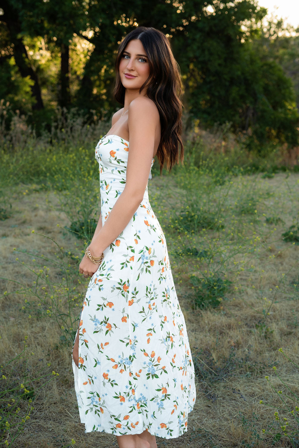 Flirty Floral Off The Shoulder Dress