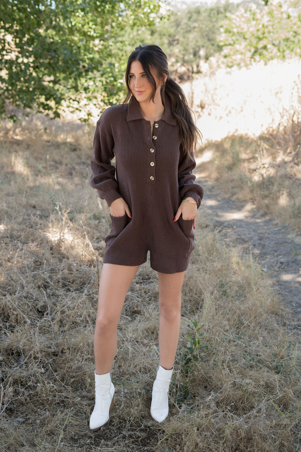 Chestnut Sweater Romper