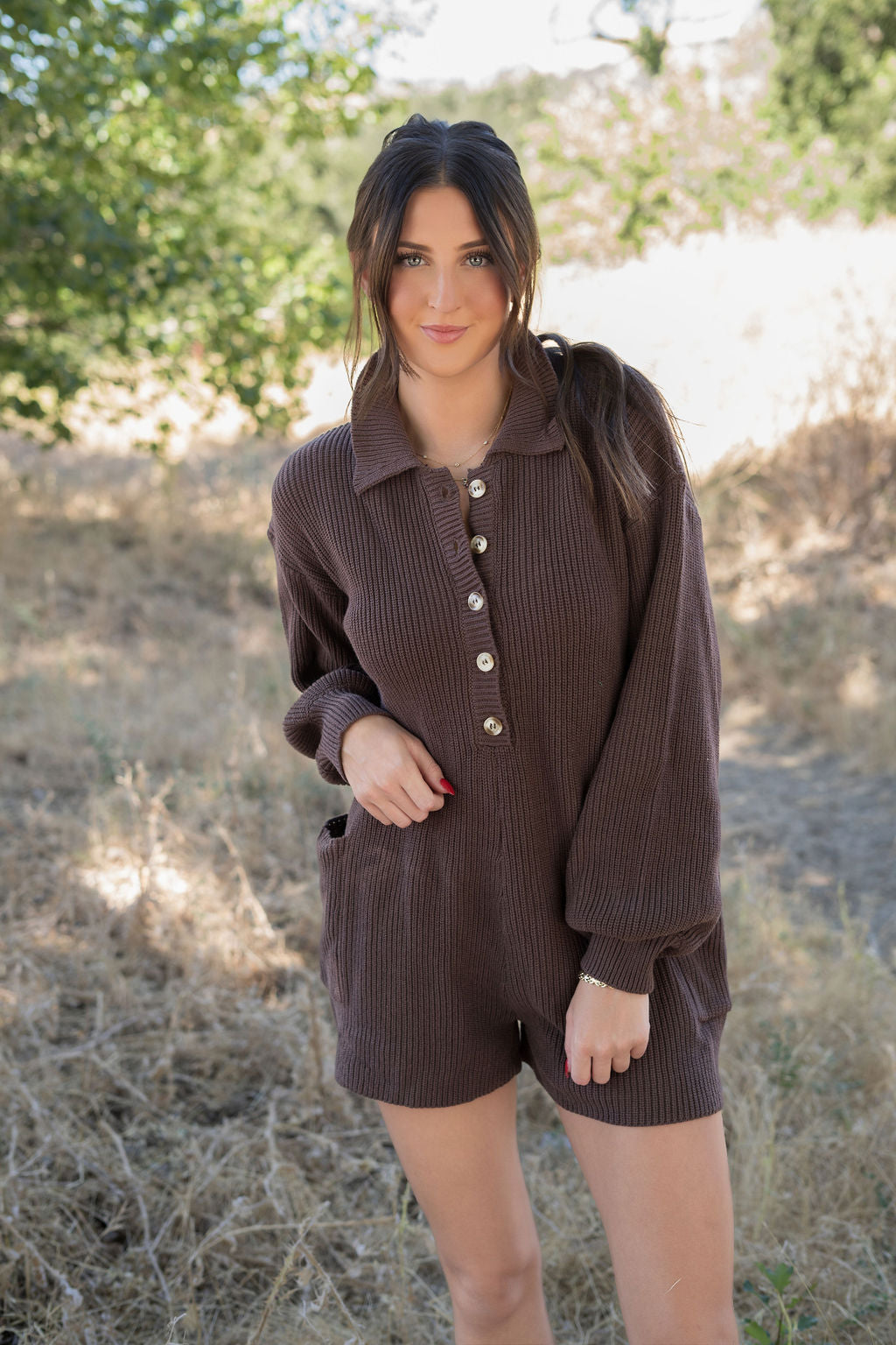 Chestnut Sweater Romper