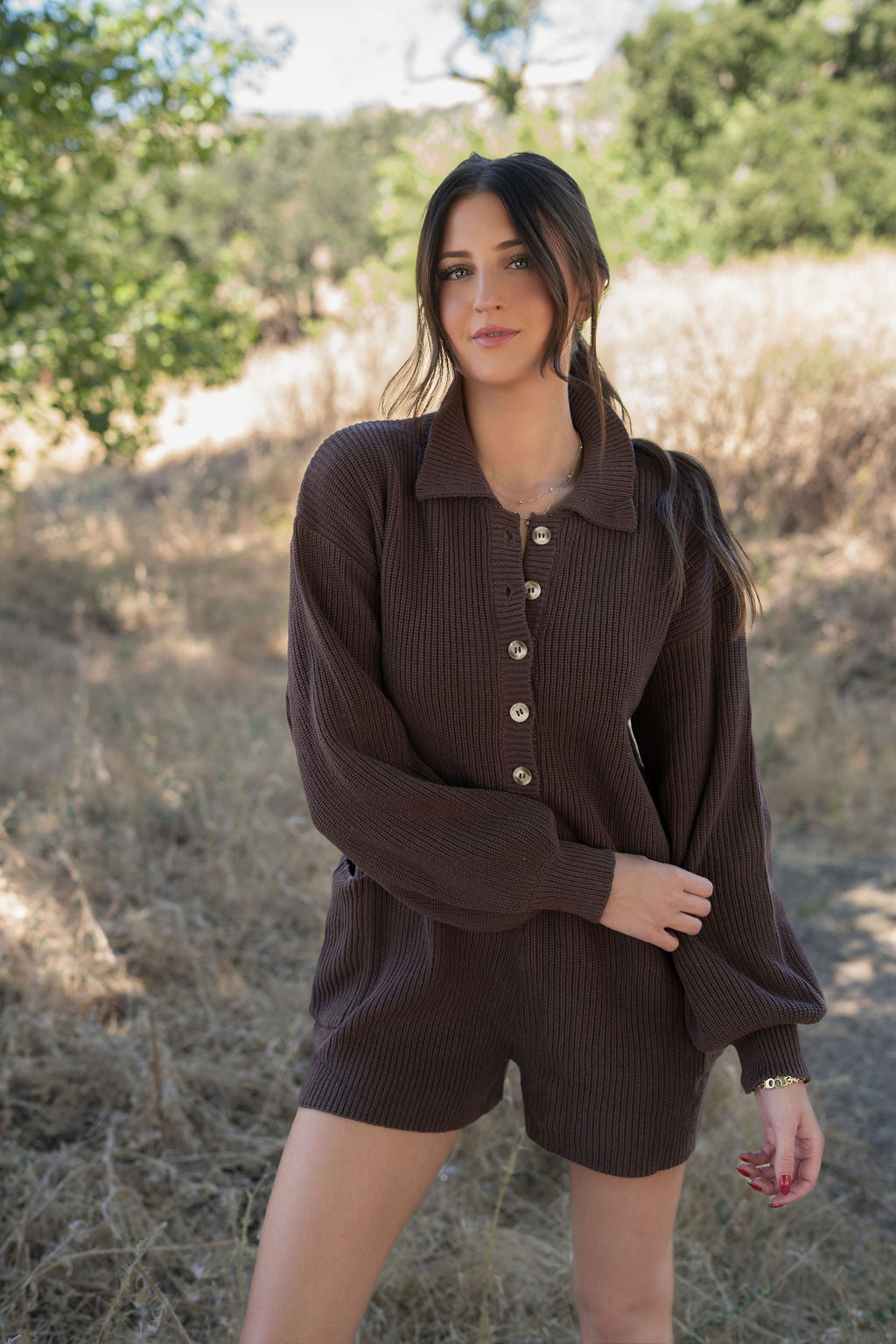 Chestnut Sweater Romper