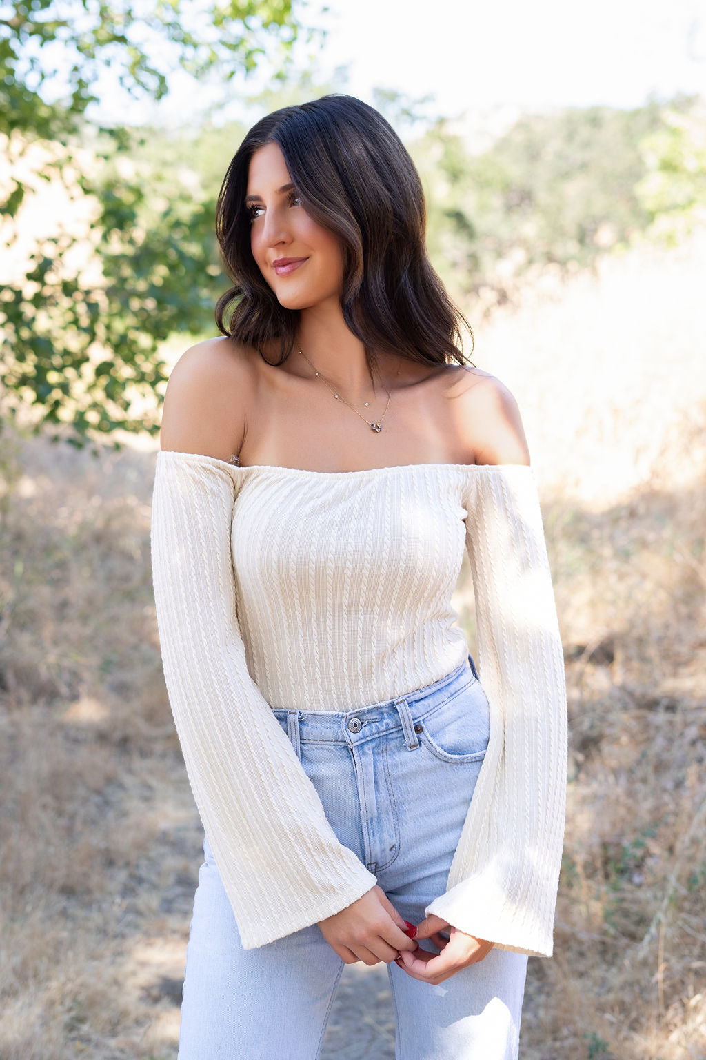 Sweater Weather Off The Shoulder Top