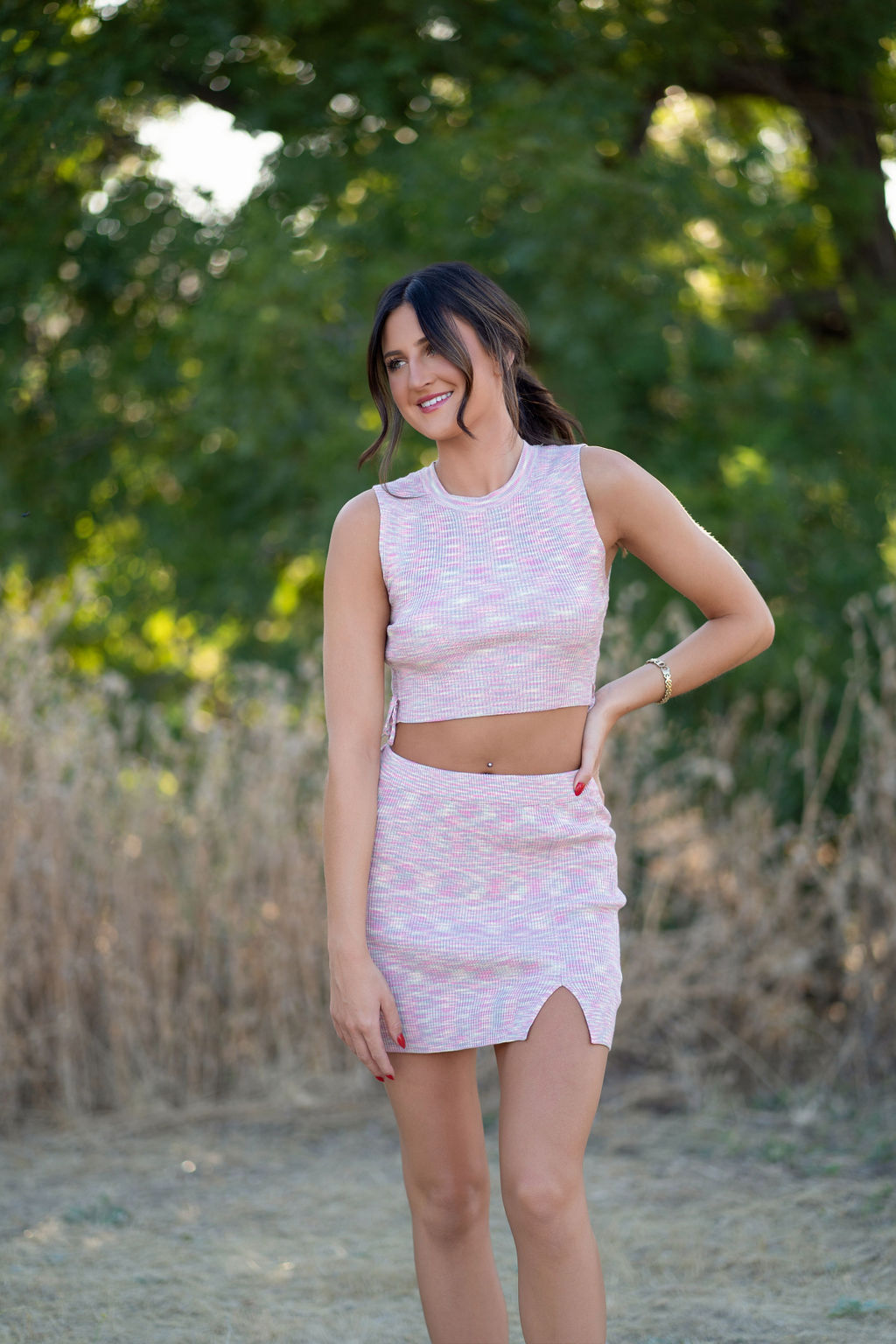 Champagne Pink Two Piece Set