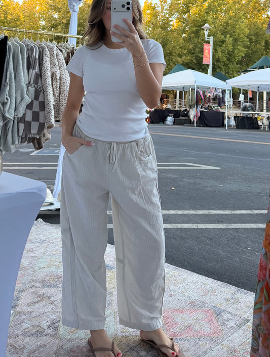 Striped Barrel Pant